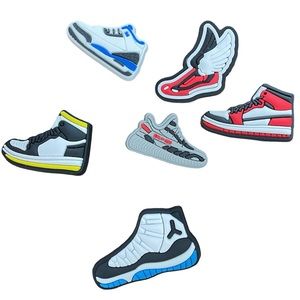 6 Pack Sneaker Shoe Charms for Crocs‎